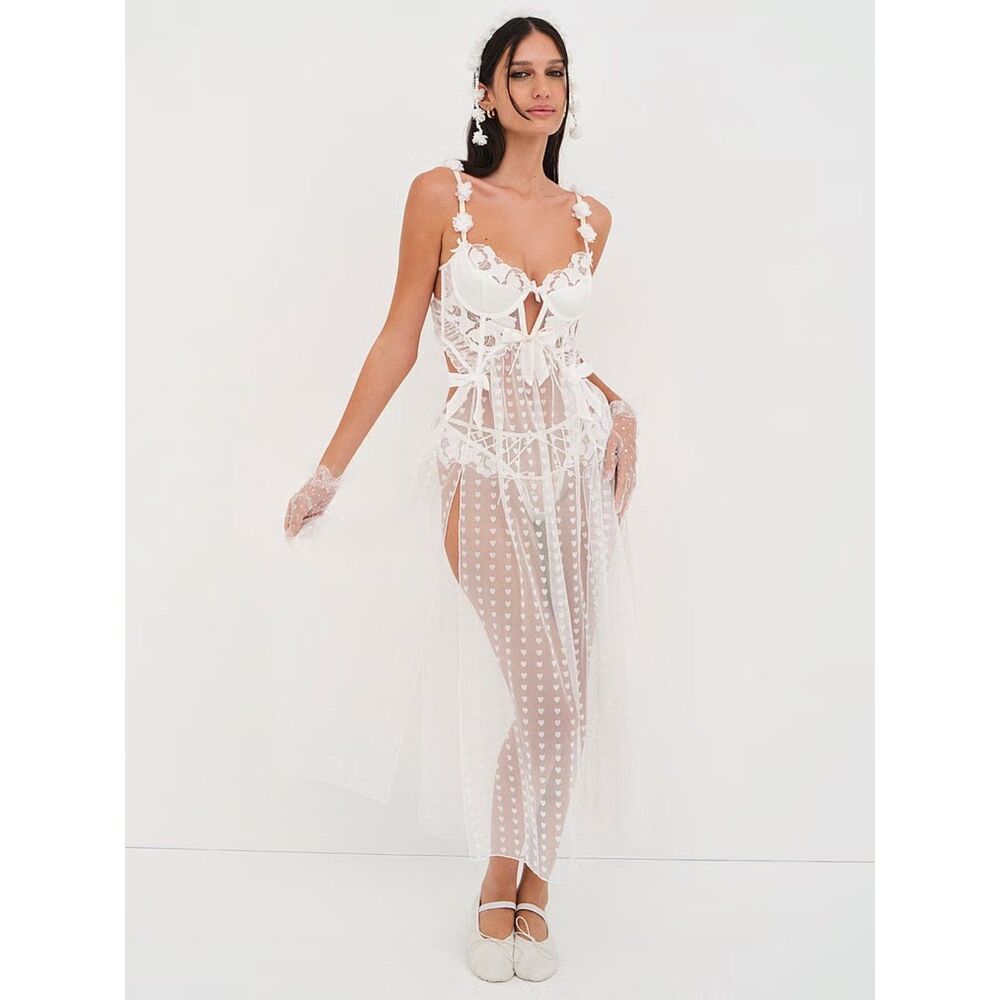 FOR LOVE & LEMONS Amore Maxi Slip Dress | Medium | NWT